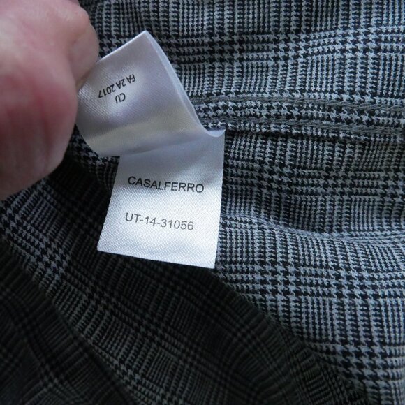 UNTUCKit Casalferro Shirt Mens XXL Gray Plaid Houndstooth Lt weight Flannel L/S - Picture 9 of 10